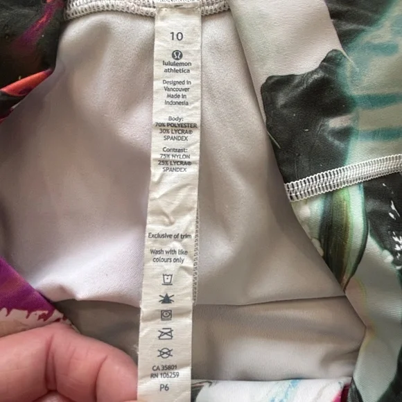 Lululemon high times pigment wave multi colour leggings size 10 - Picture 11 of 15